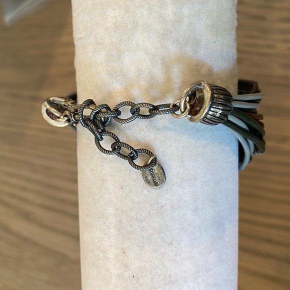 New Auth Chan Luu Grey Mix Multi Strand Single Wra - Picture 3 of 5